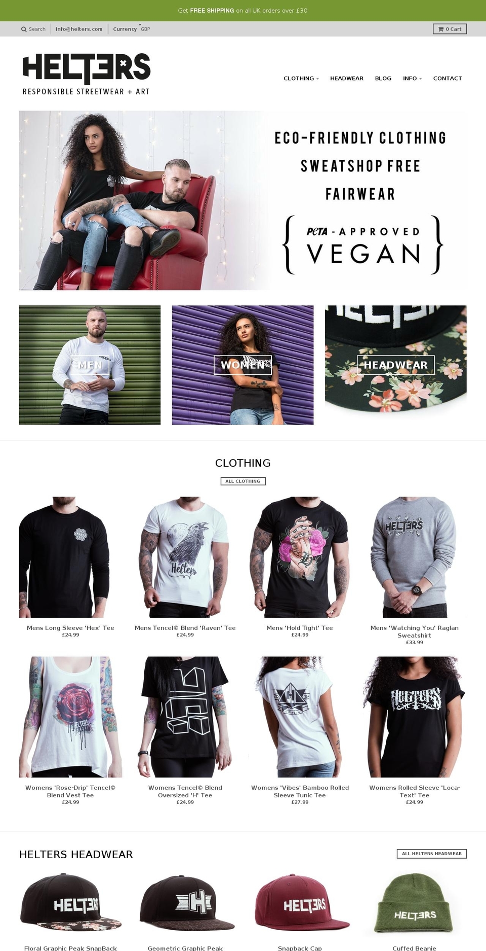 helters.com — Shopify storefront screenshot