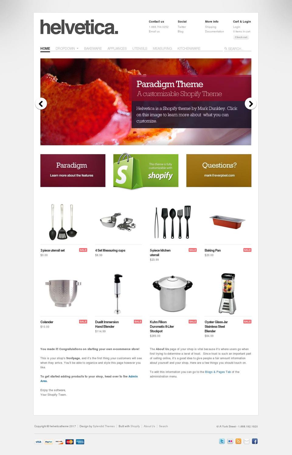 helveticatheme.myshopify.com shopify website screenshot