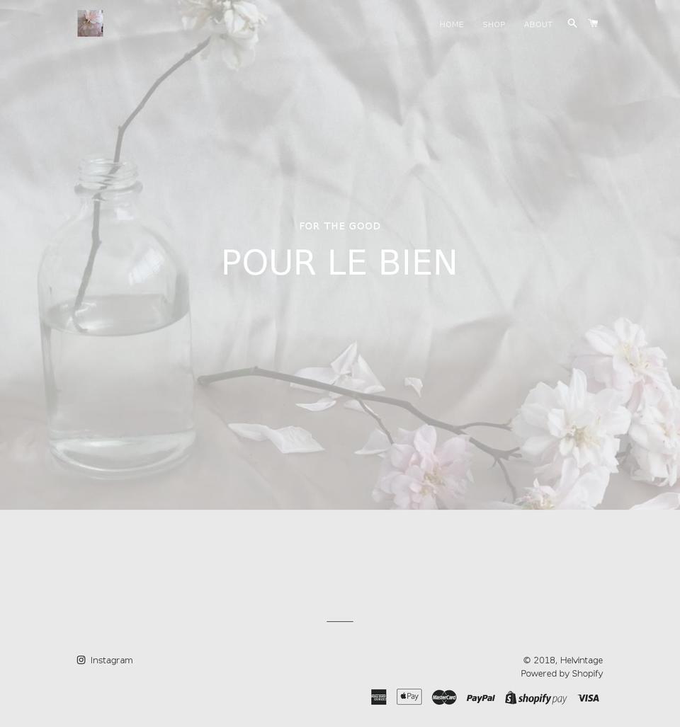 helvintage.com — Shopify storefront screenshot