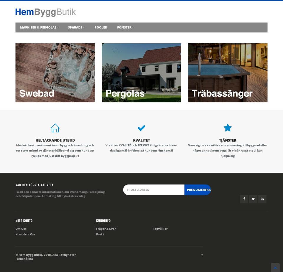 hem-bygg-butik.se shopify website screenshot