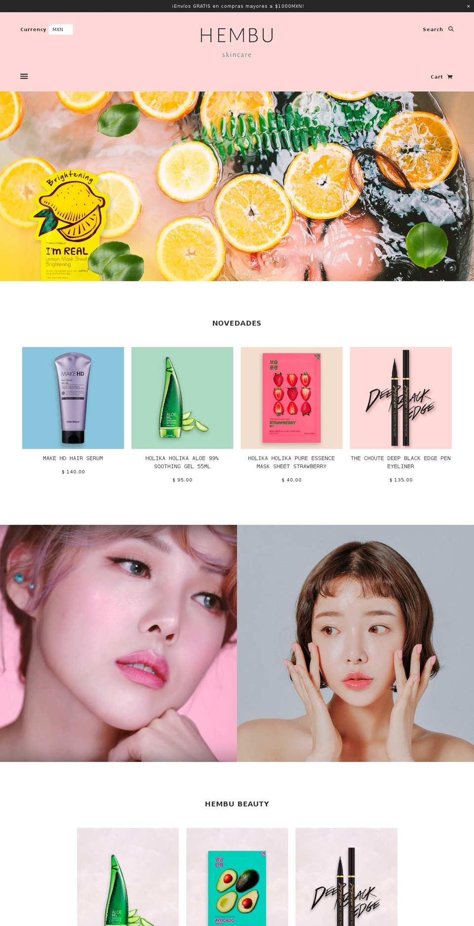hembu.com — Shopify storefront screenshot