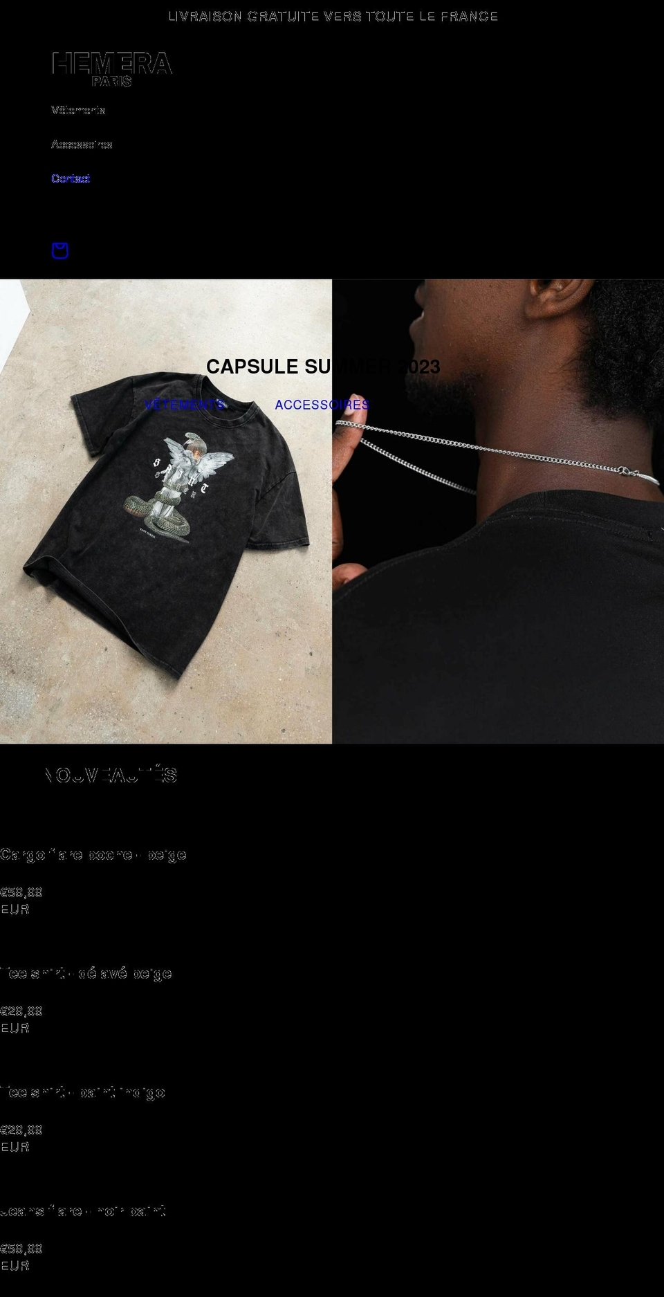 hemeraparis.com shopify website screenshot