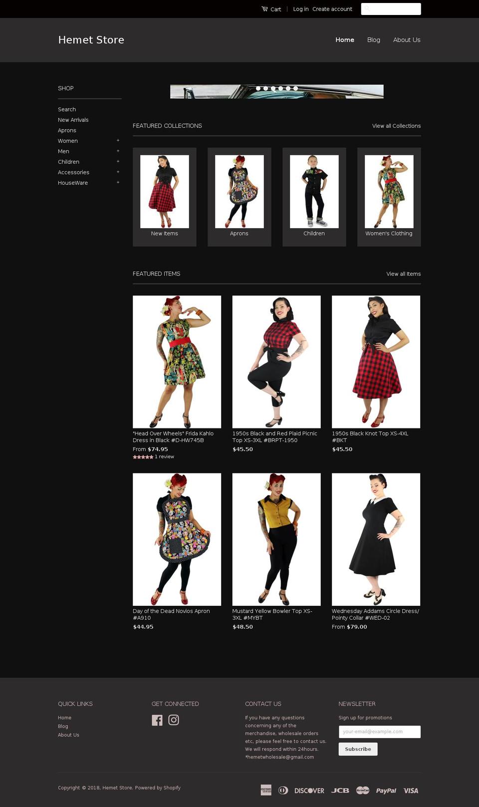 hemetstore.com shopify website screenshot