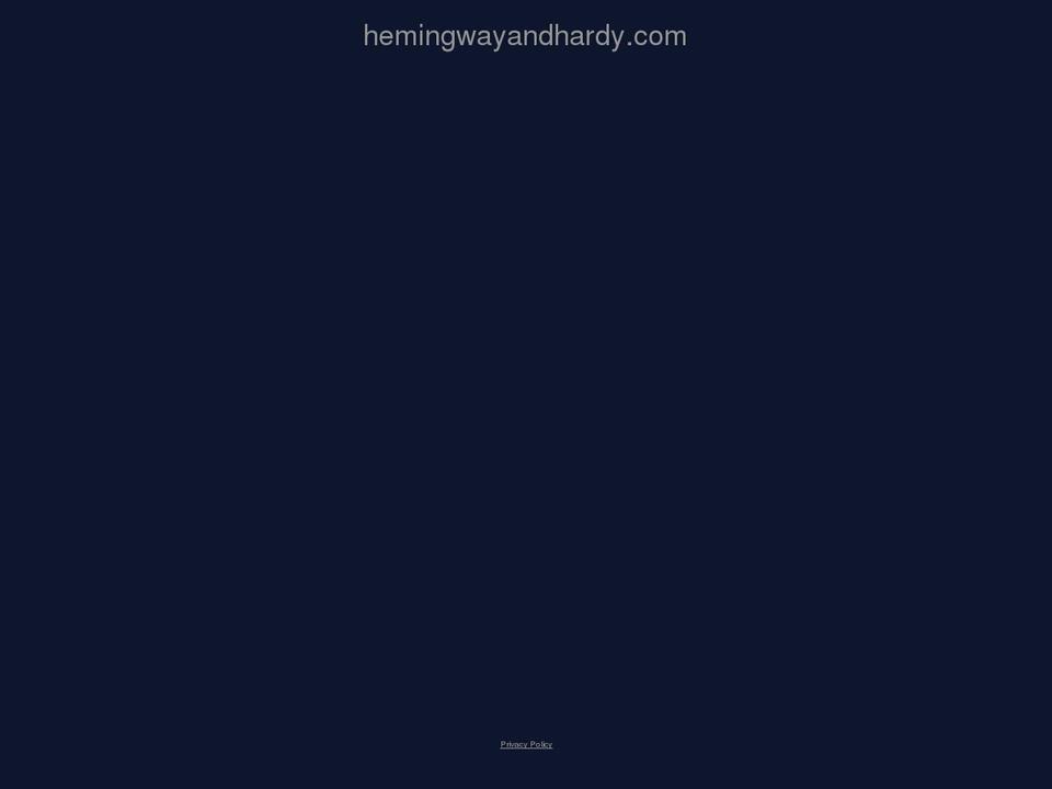 hemingwayandhardy.com shopify website screenshot