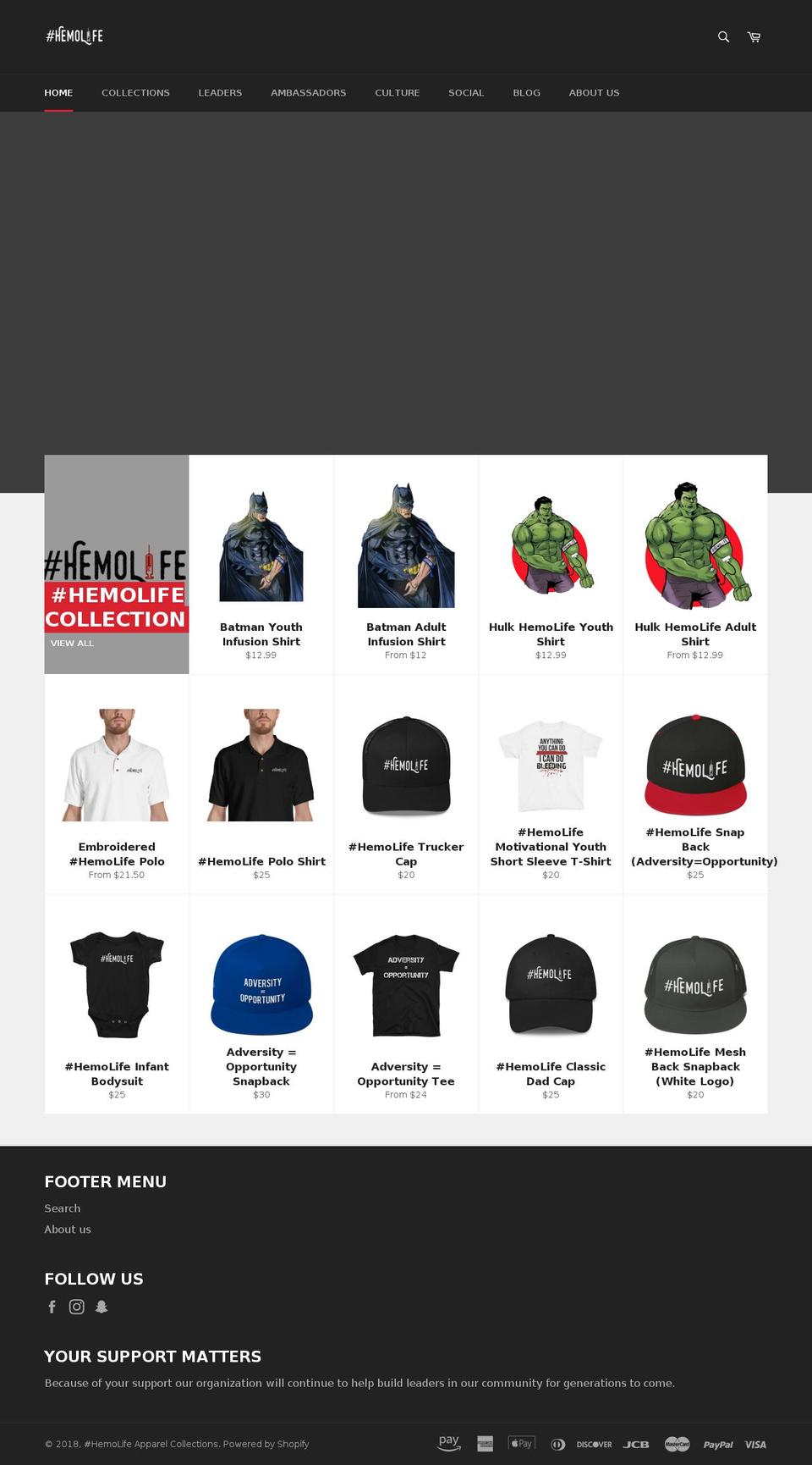 hemolife.org shopify website screenshot