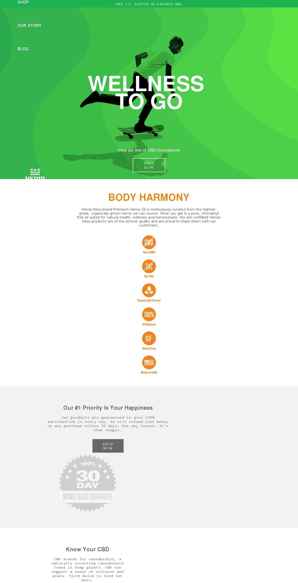 hemp-ness.com — Shopify storefront screenshot