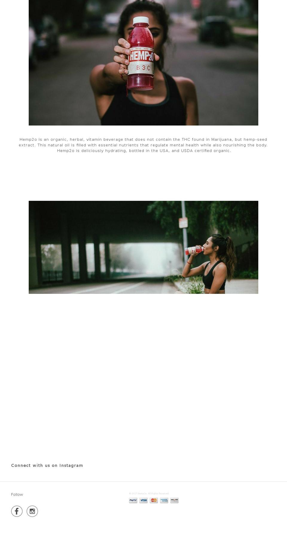 hemp2o.com shopify website screenshot