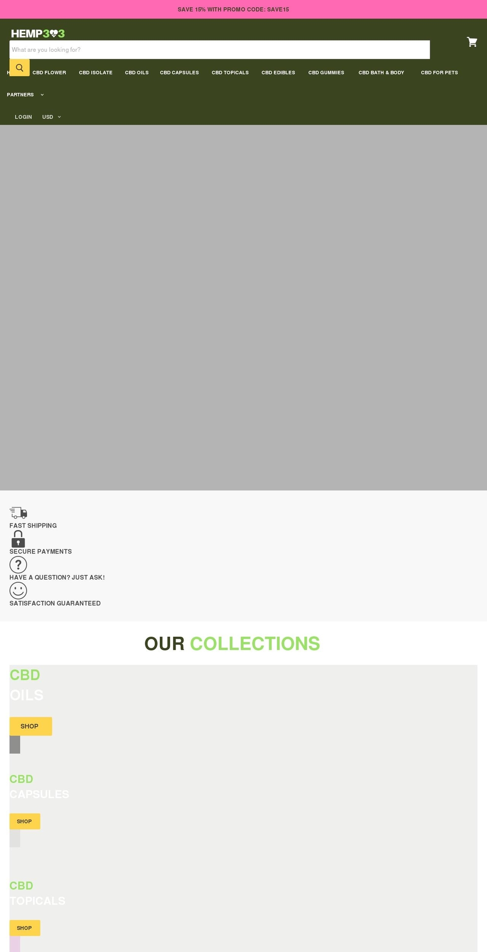 hemp303.com shopify website screenshot