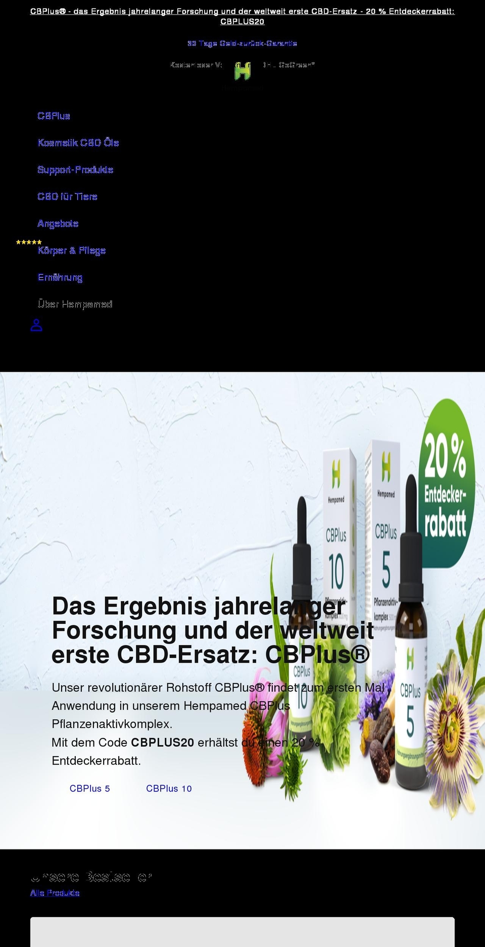 hempamed.de shopify website screenshot