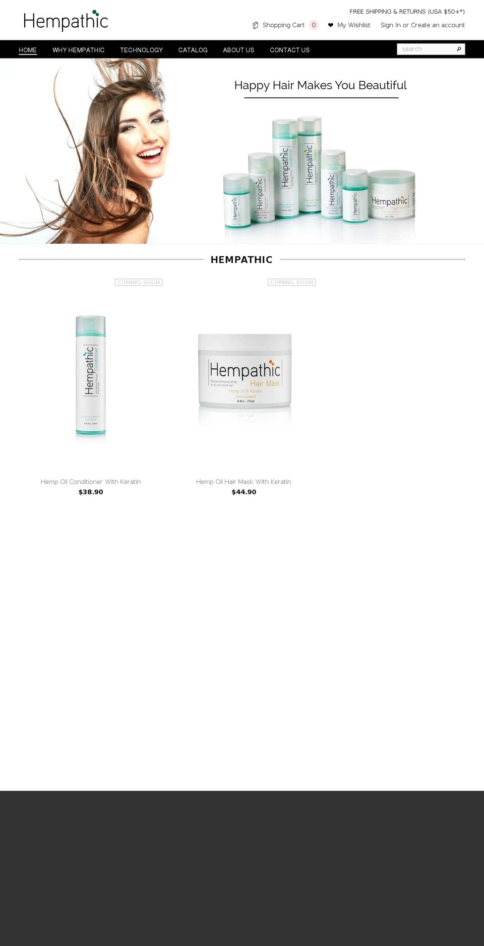 hempathic.com shopify website screenshot