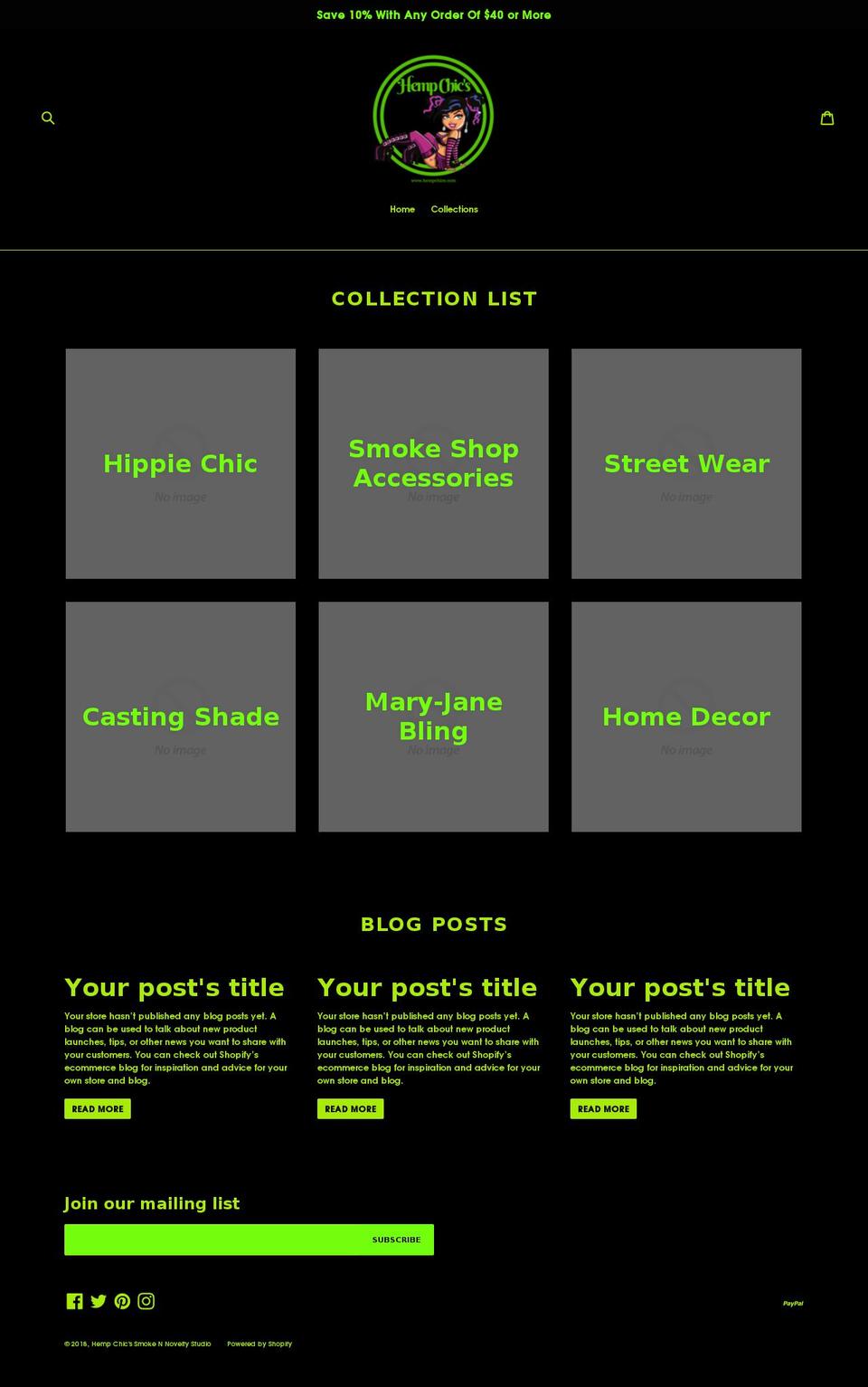 hempchics.com — Shopify storefront screenshot