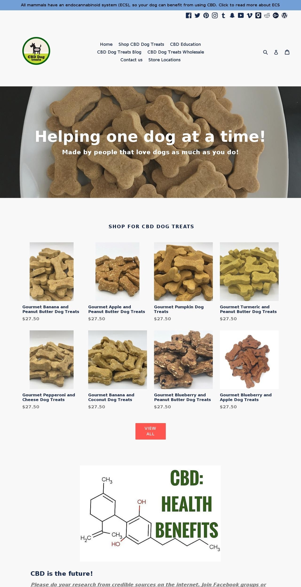 hempdogtreat.com — Shopify storefront screenshot