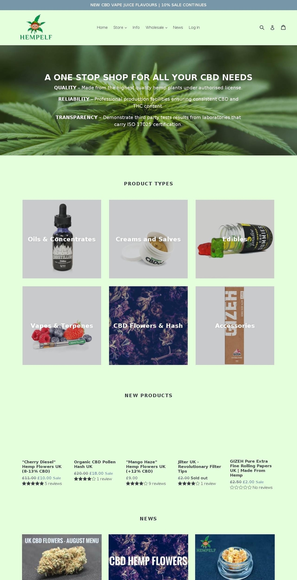 hempelf.com — Shopify storefront screenshot
