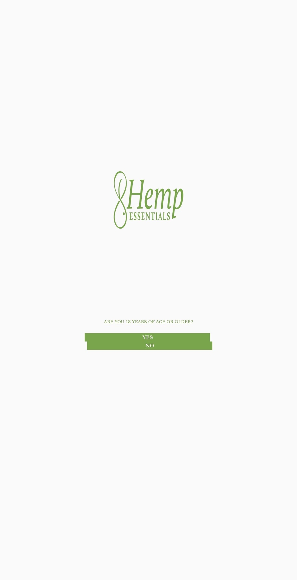 hempessentials.com — Shopify storefront screenshot