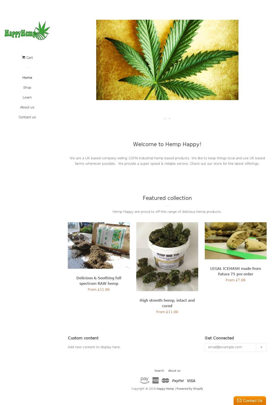 hemphappy.co.uk shopify website screenshot