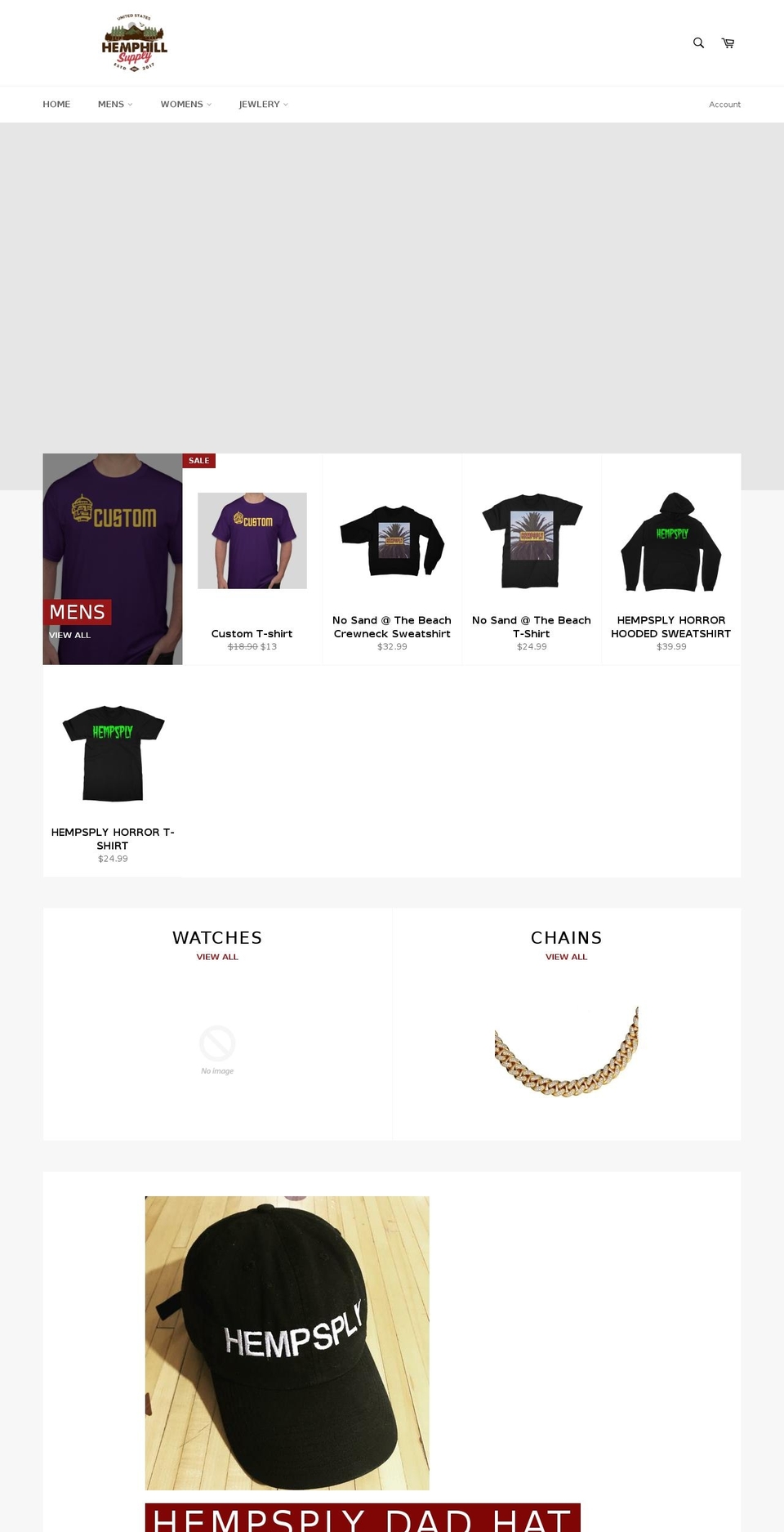 hemphillsupply.com — Shopify storefront screenshot