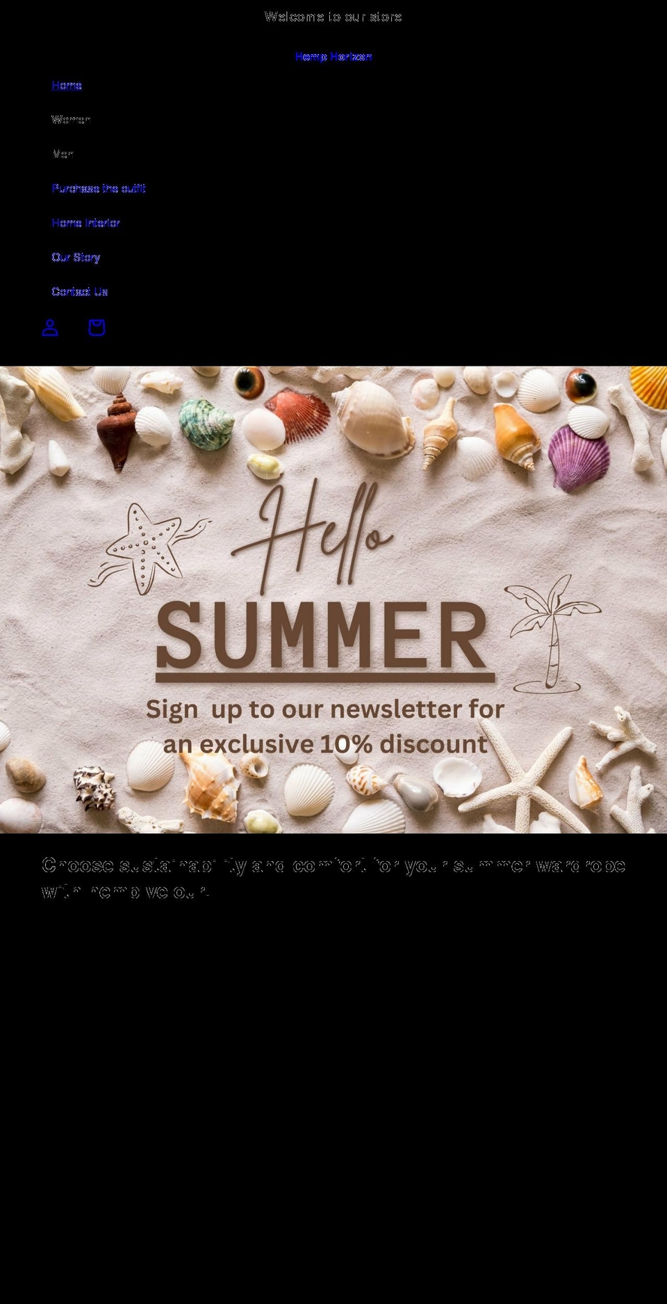 hemphorizon.co.uk shopify website screenshot