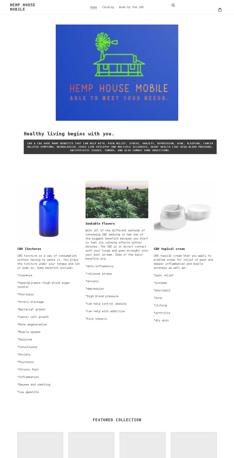 hemphousemobile.com shopify website screenshot