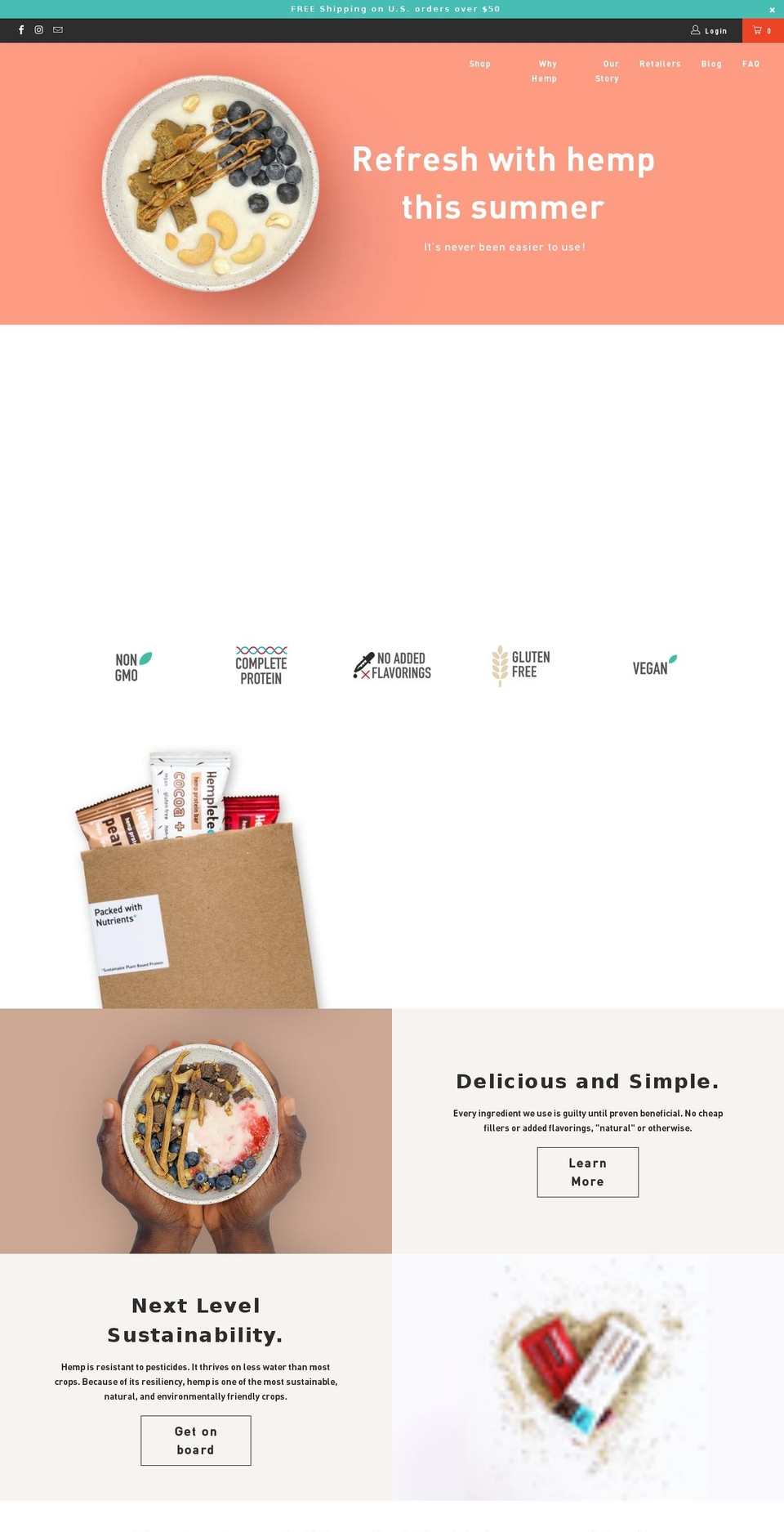 hemplete.us shopify website screenshot