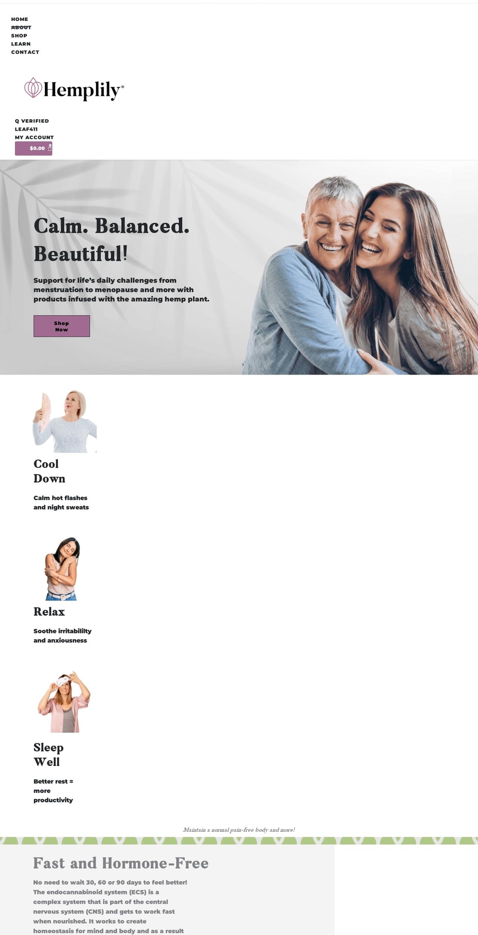 hemplily.net shopify website screenshot