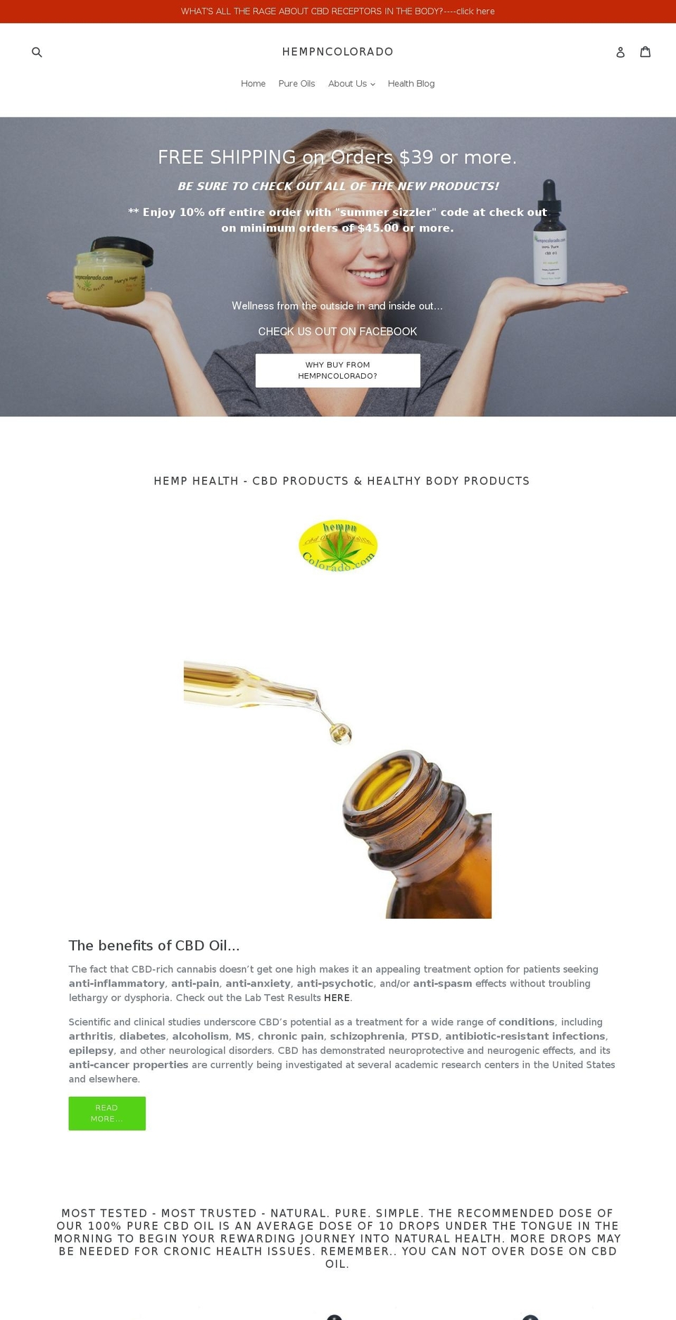 hempncolorado.com — Shopify storefront screenshot