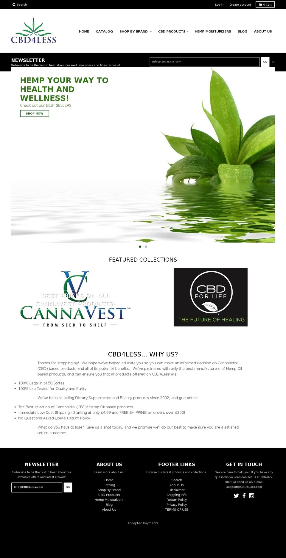 hempoil4less.com shopify website screenshot