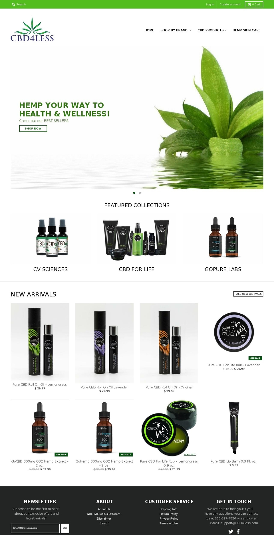 hempoilforless.com — Shopify storefront screenshot