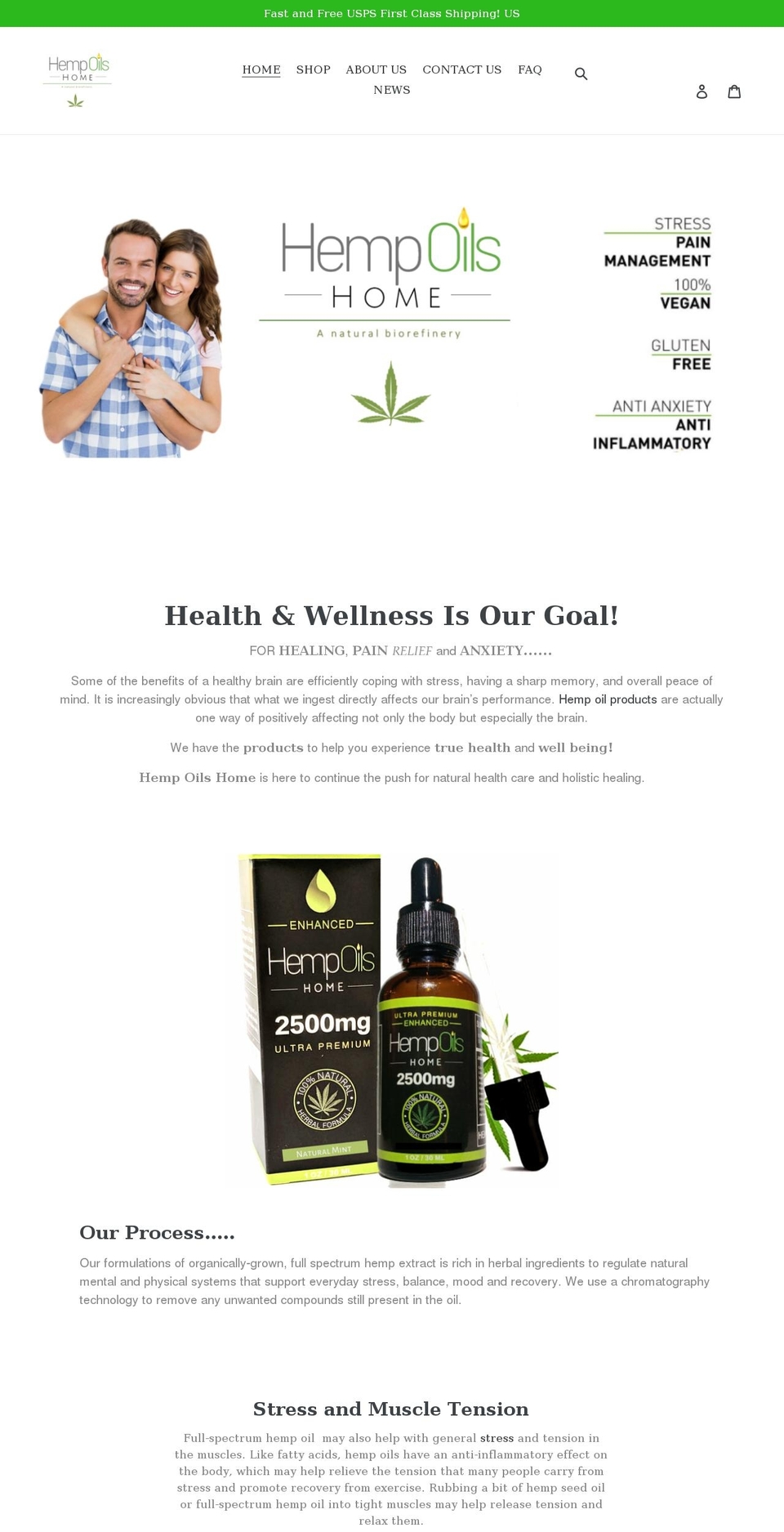 hempoilshome.com shopify website screenshot