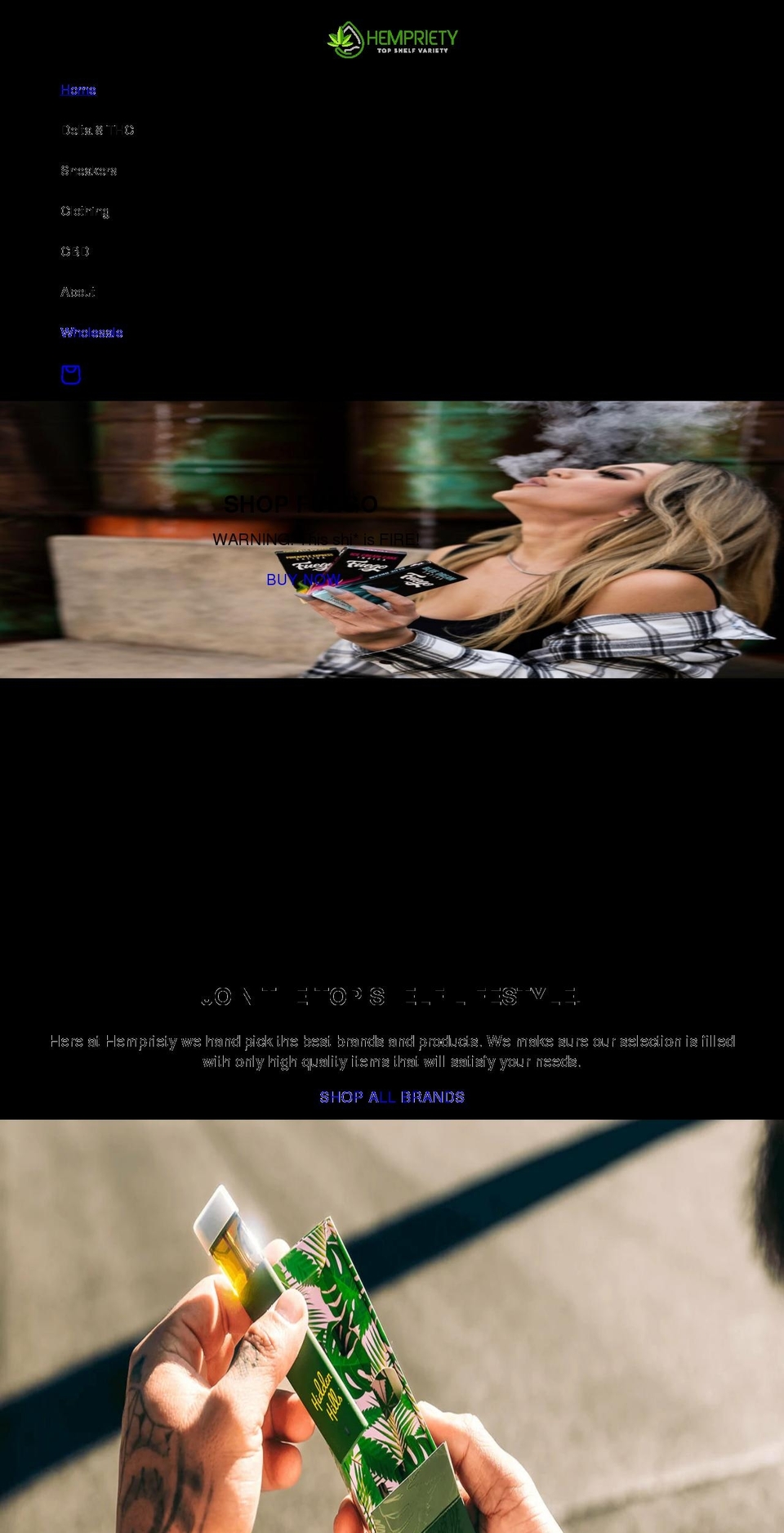 hempriety.com shopify website screenshot