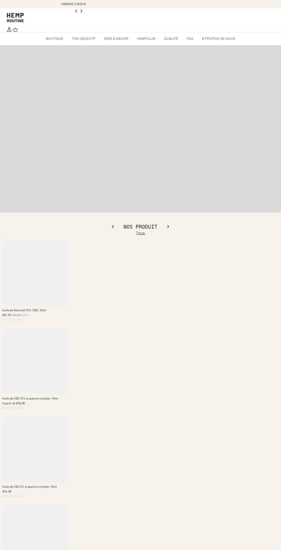 hemproutine.fr shopify website screenshot