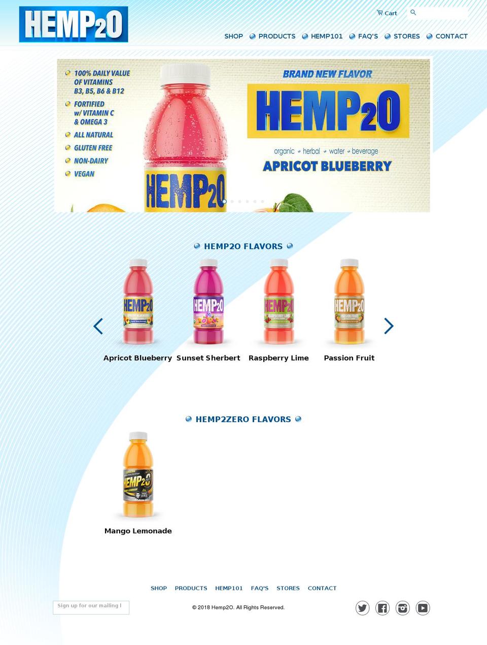 hempwater.com shopify website screenshot