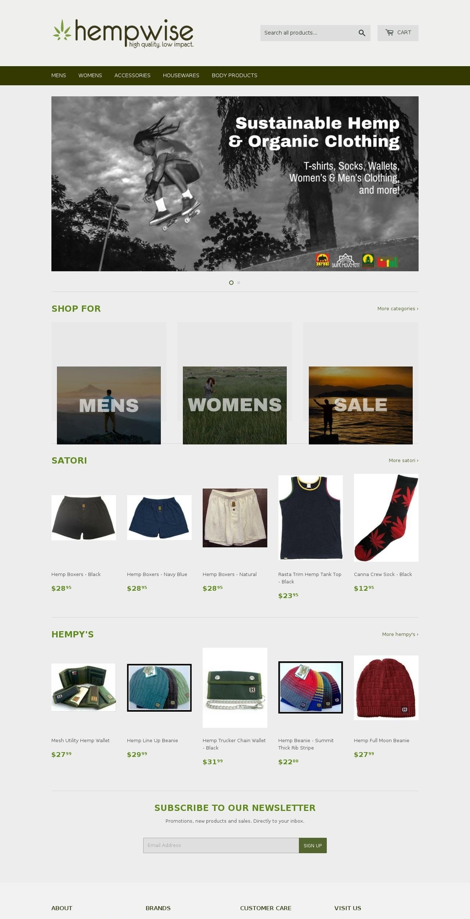 hempwise.com shopify website screenshot