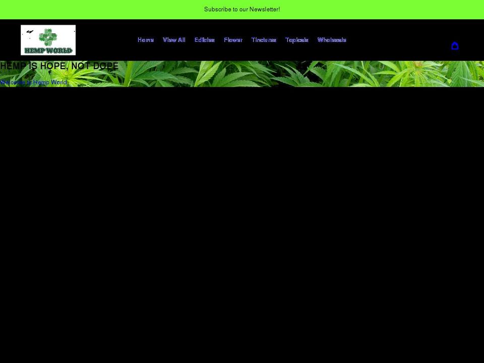 hempworldms.com shopify website screenshot