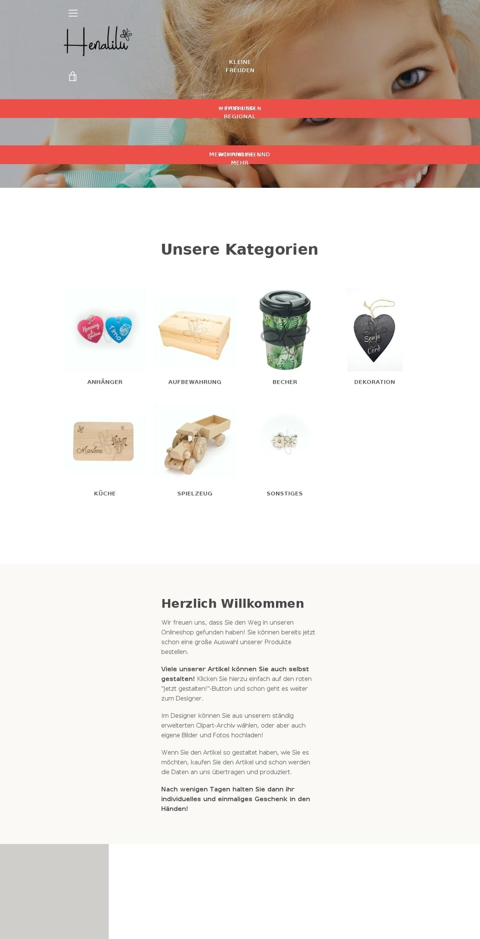 henalilu.com — Shopify storefront screenshot