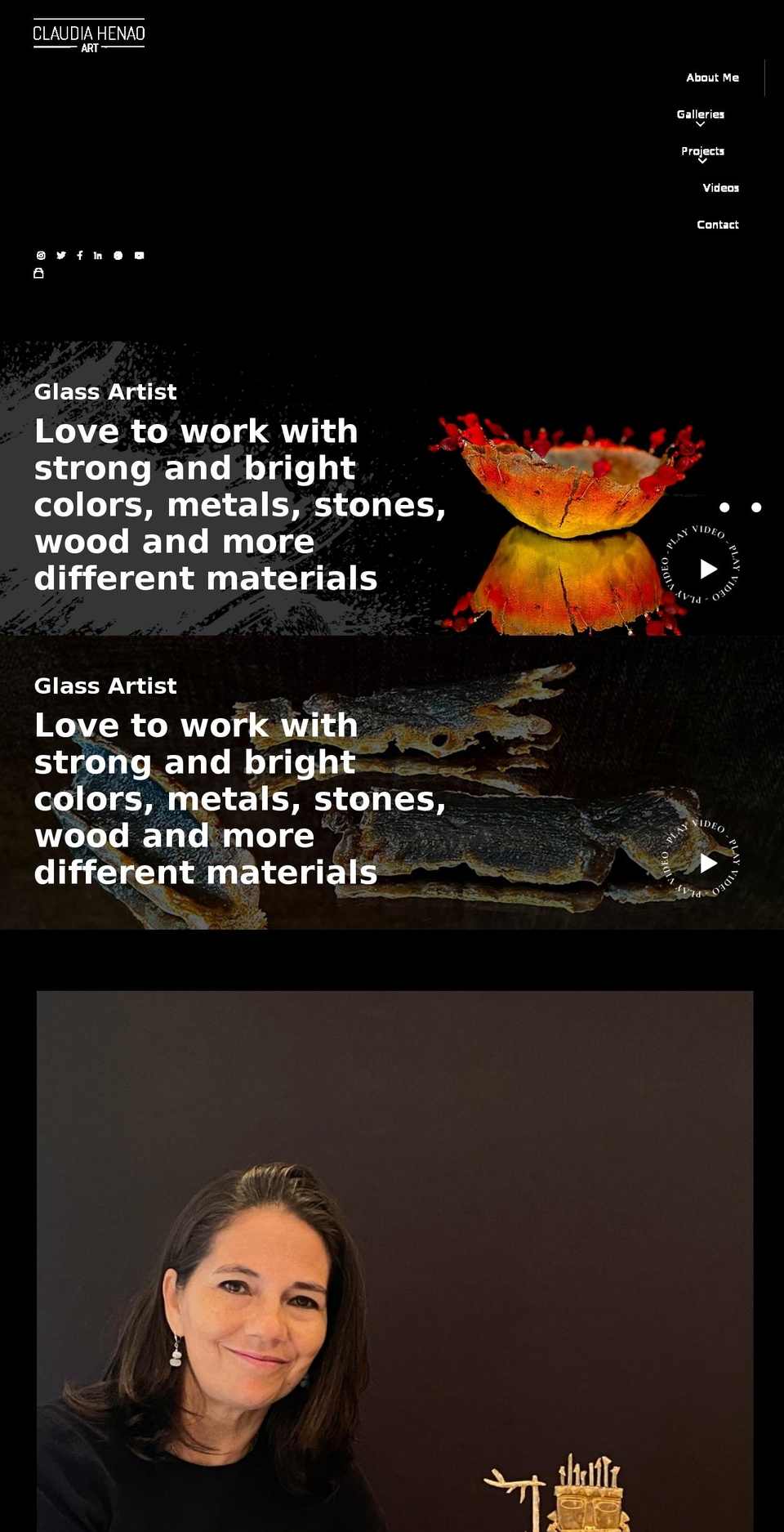 henaoglass.com shopify website screenshot