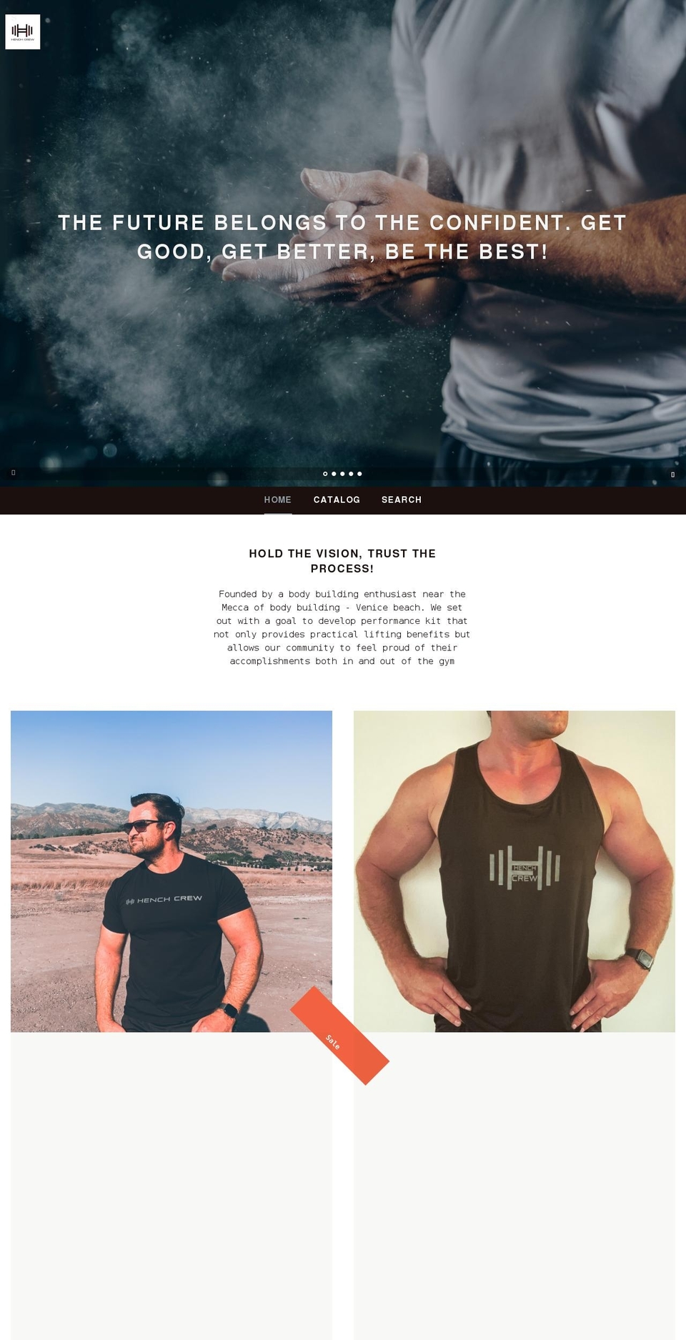 henchcrew.com shopify website screenshot
