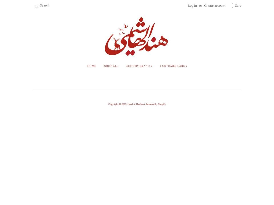 hendalhashemi.com shopify website screenshot