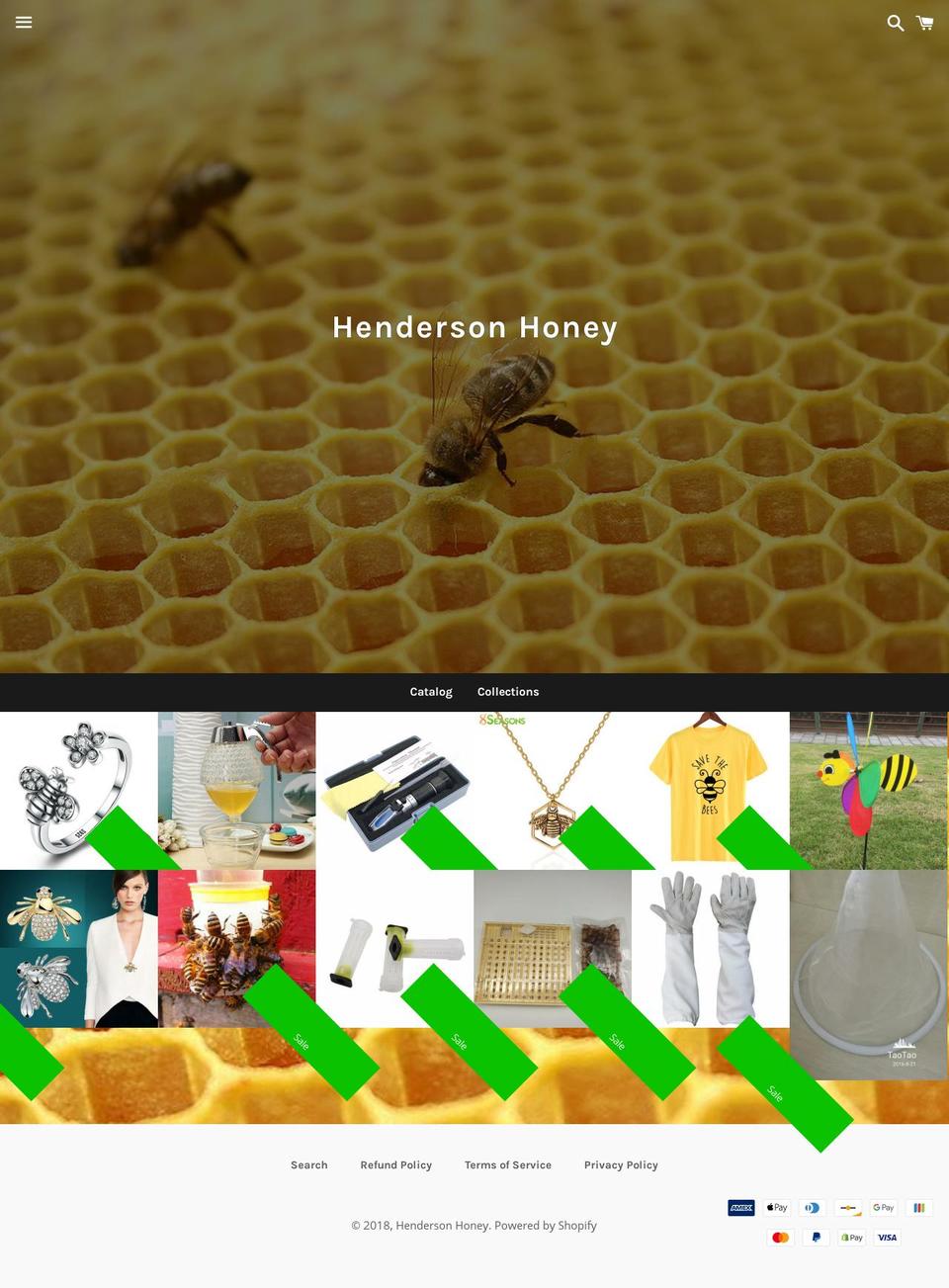 hendersonhoney.com shopify website screenshot