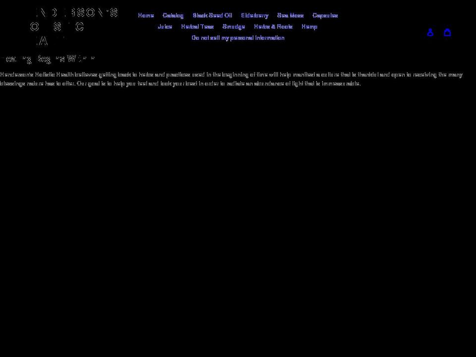 hendersonsholistichealth.com shopify website screenshot