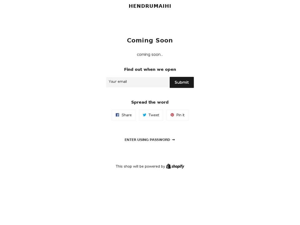 hendrumaihi.com shopify website screenshot