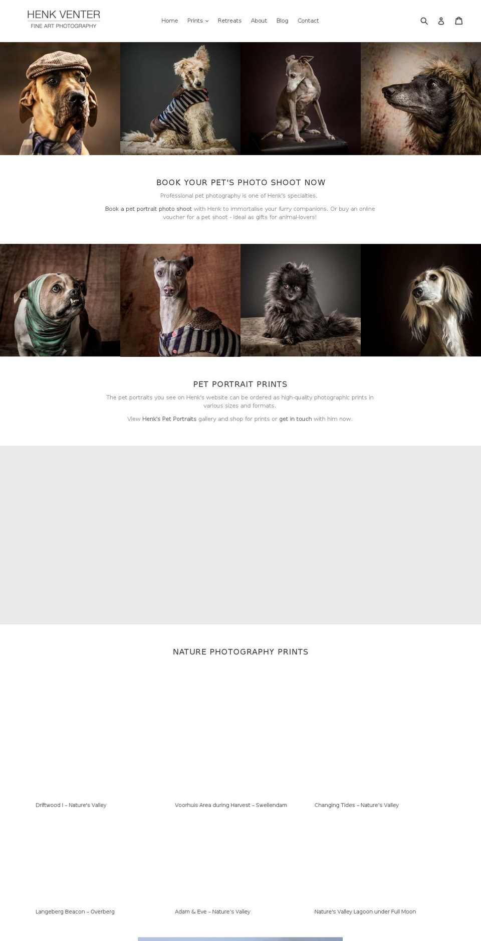 henkventer.com — Shopify storefront screenshot