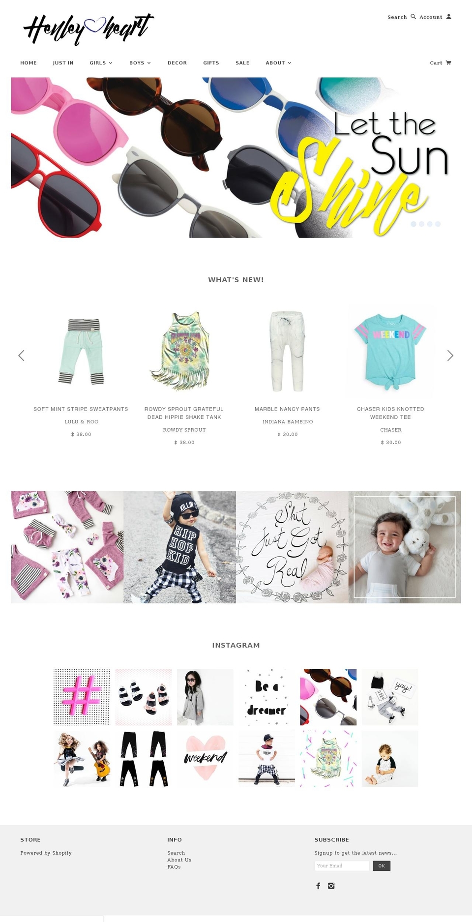 henleyandheart.com shopify website screenshot