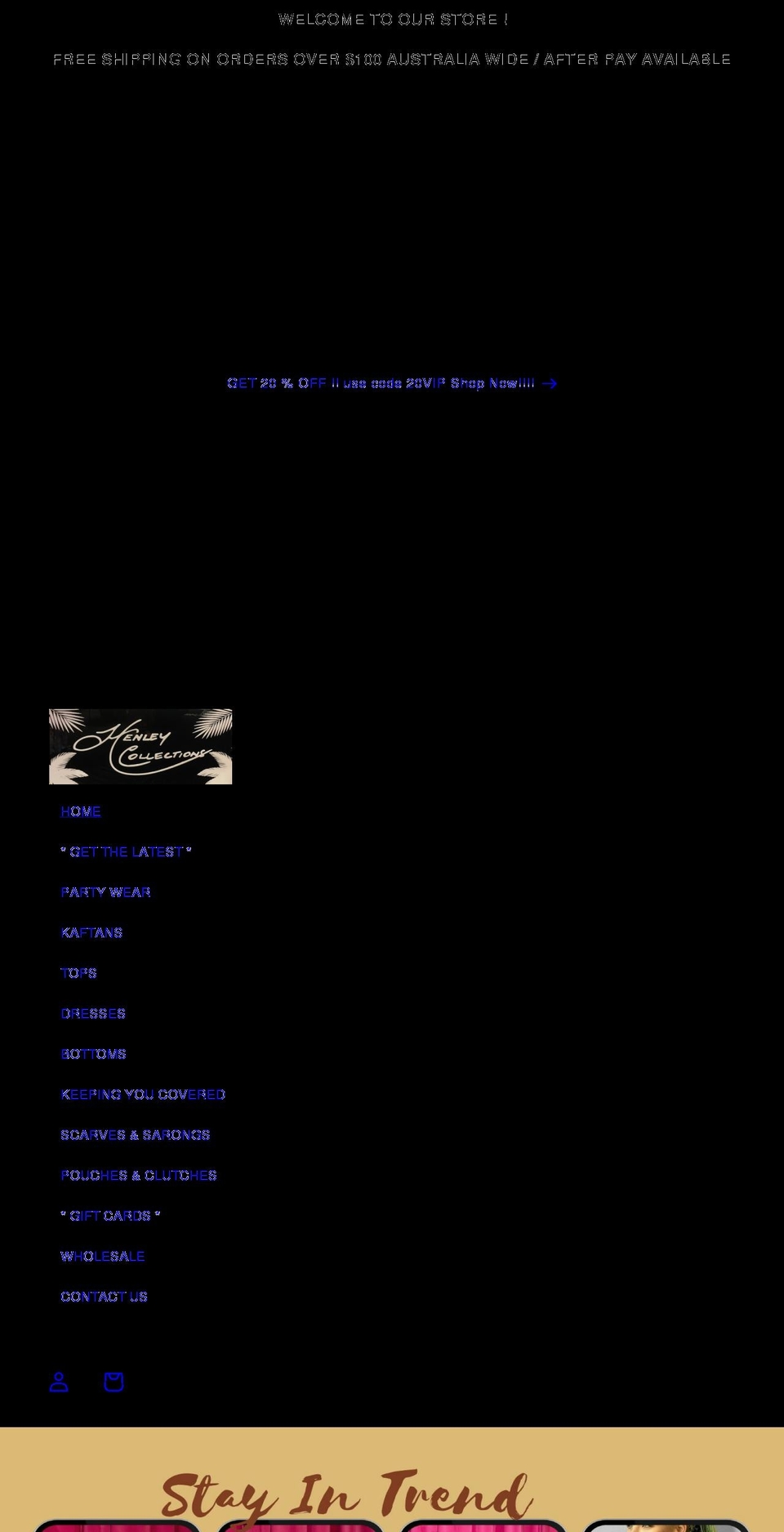 henleycollections.com shopify website screenshot