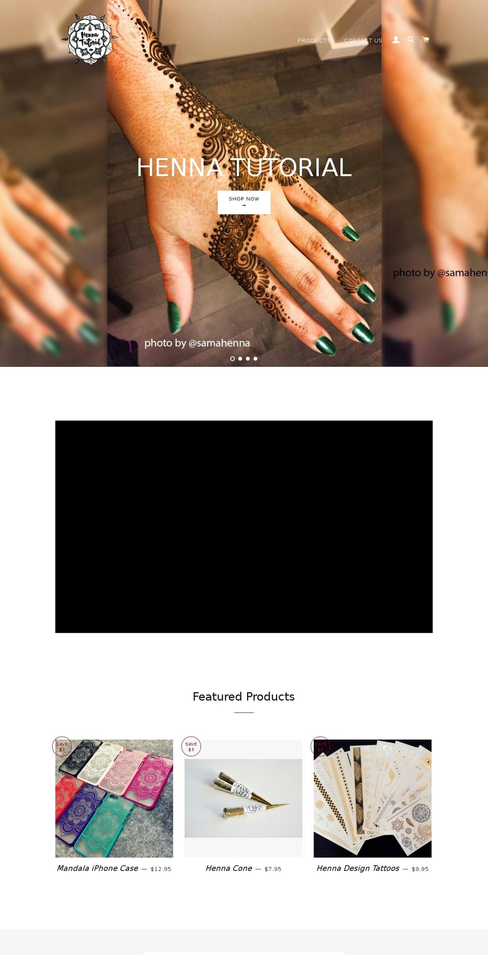 hennatutorial.com shopify website screenshot