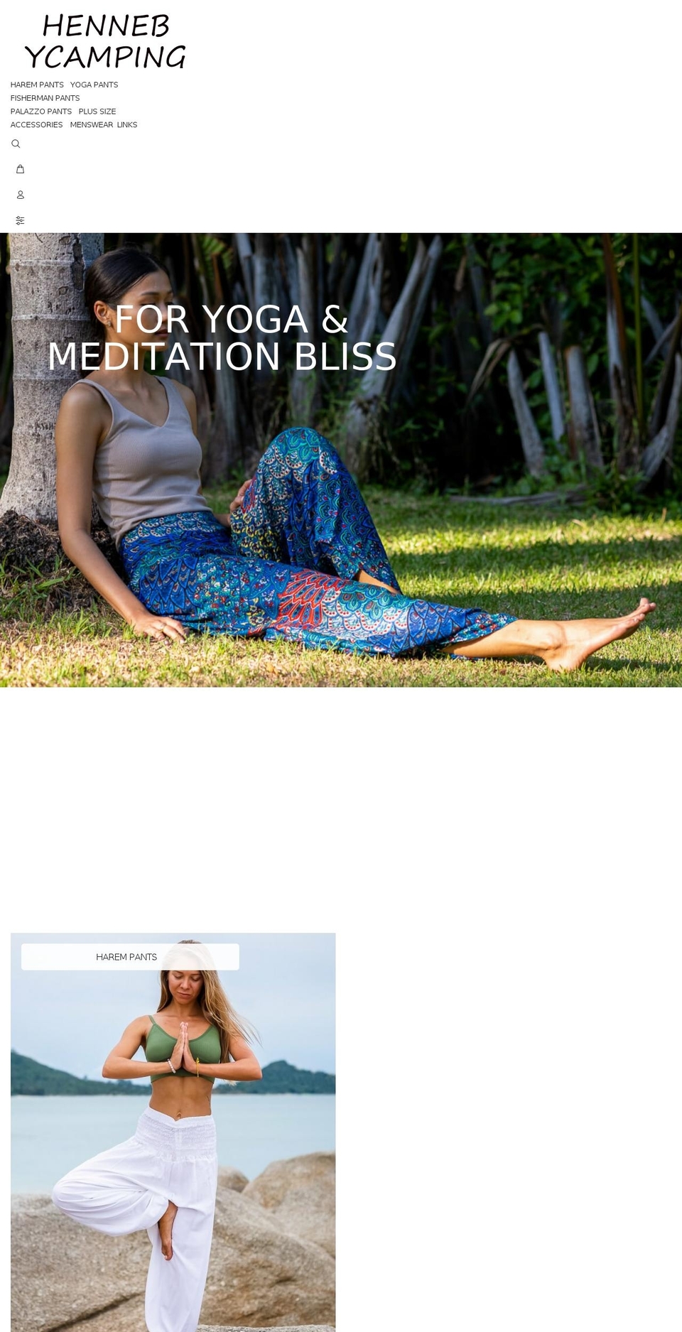 hennebycamping.com shopify website screenshot