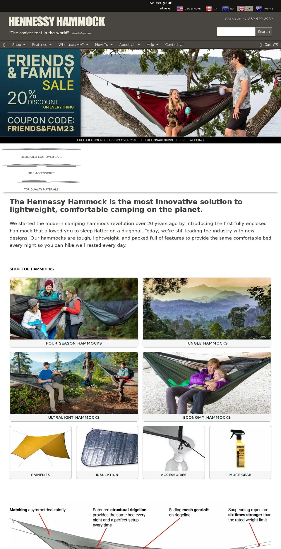 Geo Theme - Location Resolution Shopify theme site example hennessyhammock.co.uk