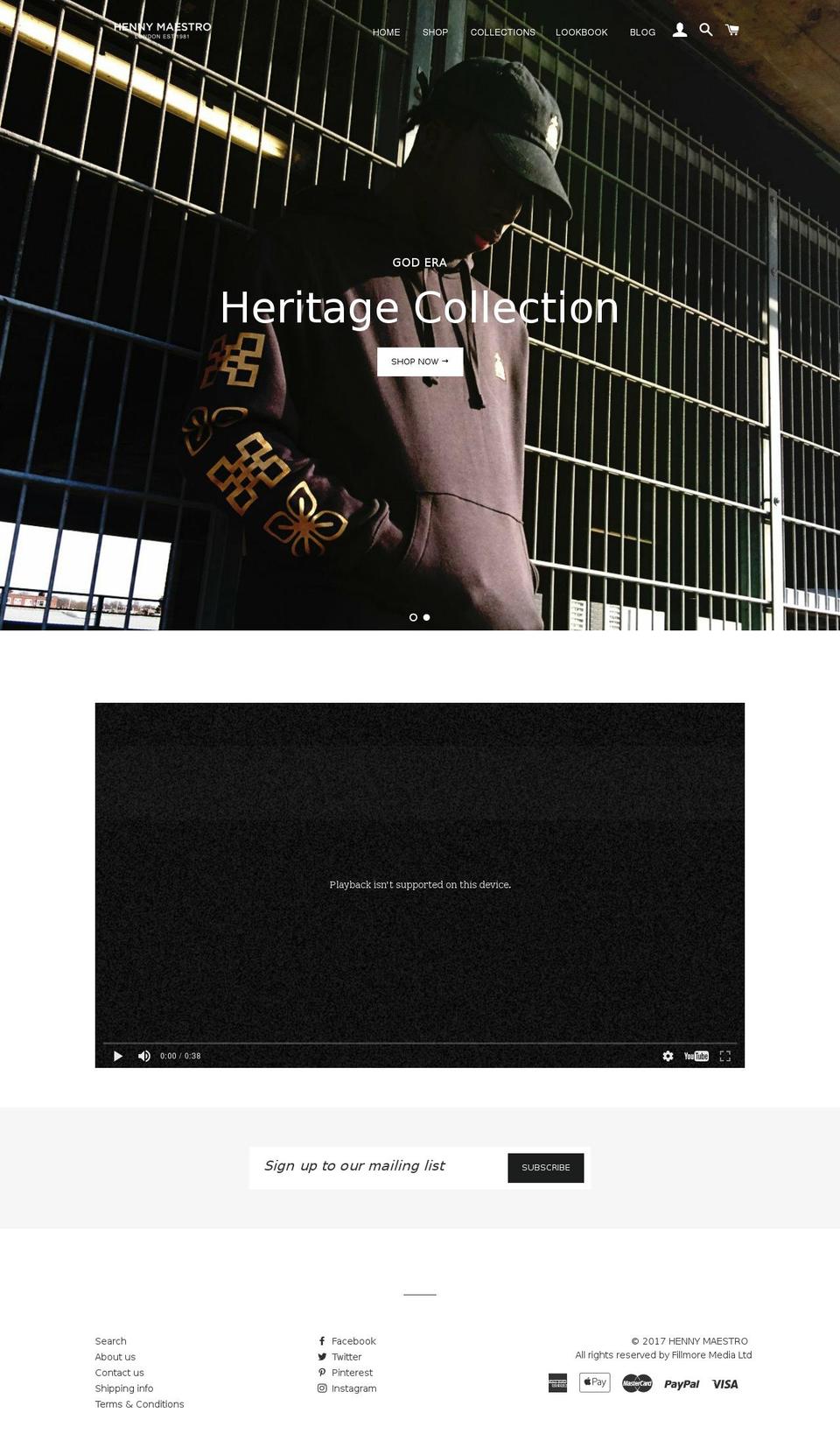 henny-maestro.com shopify website screenshot