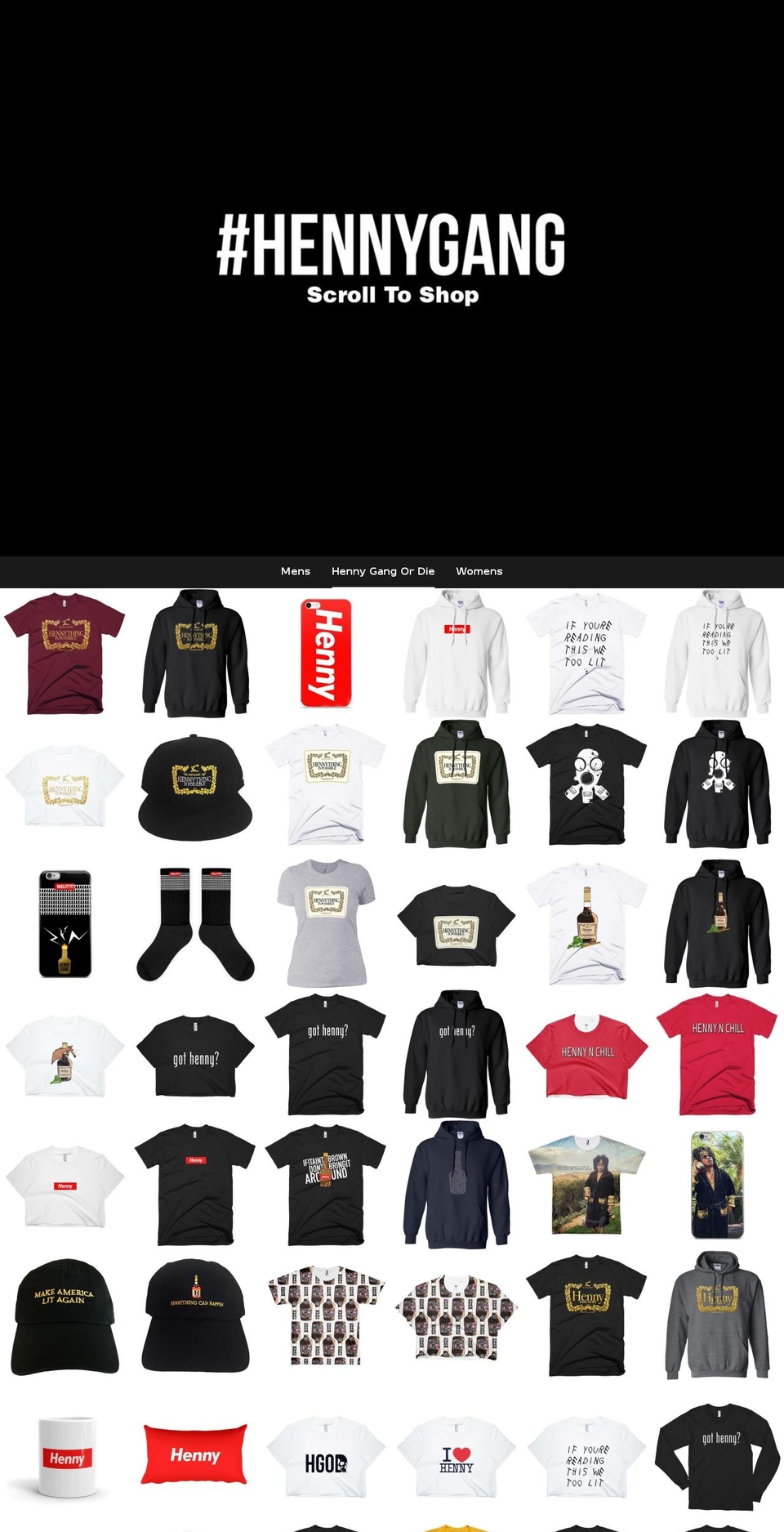 henny.store shopify website screenshot