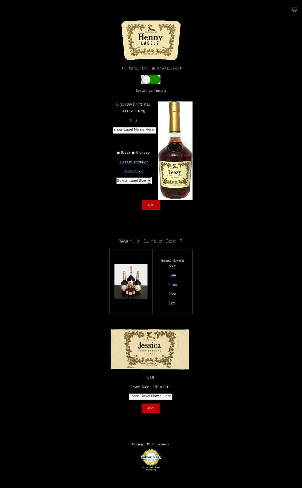 Copy of Copy of Winner Never Touch 1.4 Working ... Shopify theme site example hennylabel.com