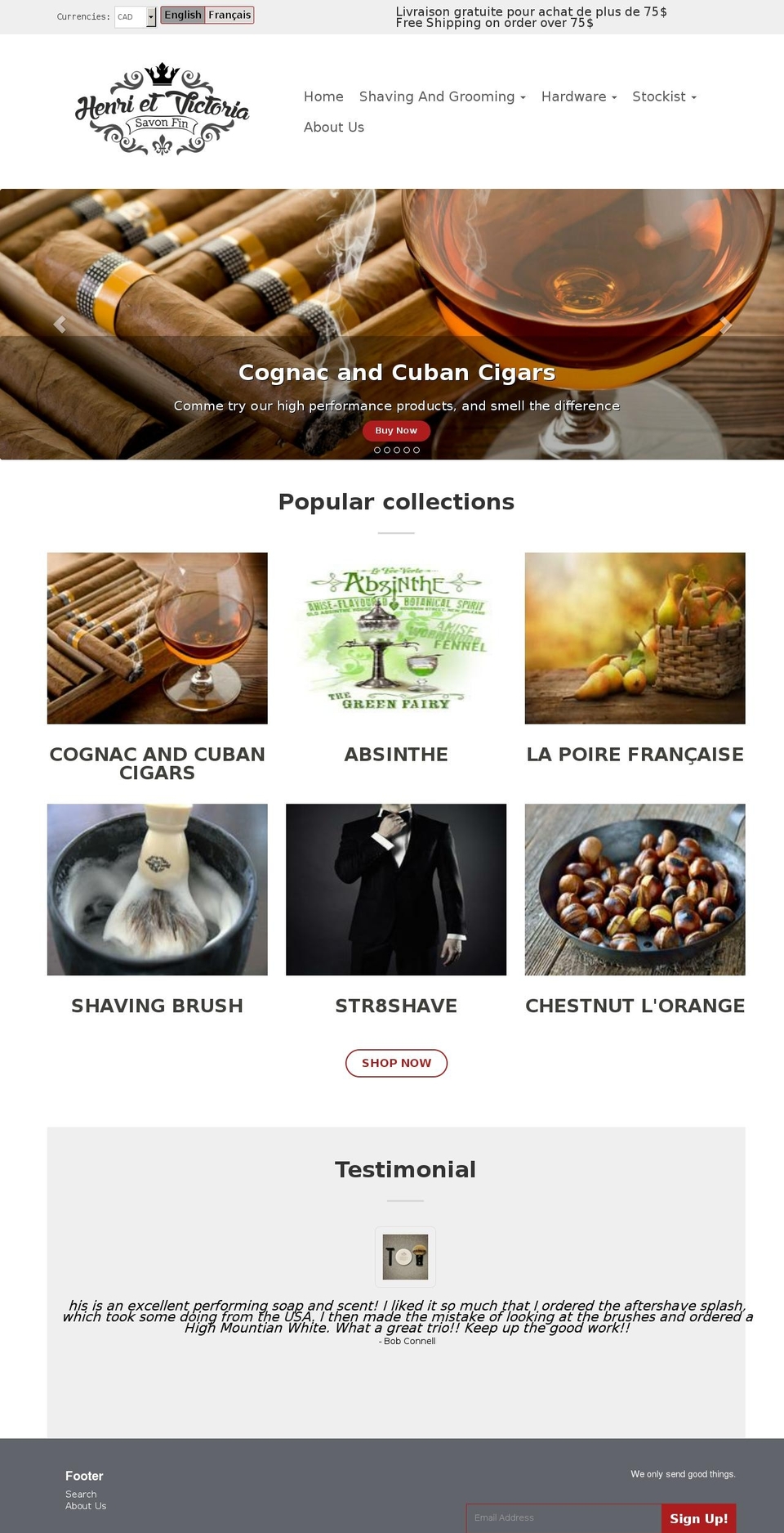 henrietvictoria.com shopify website screenshot